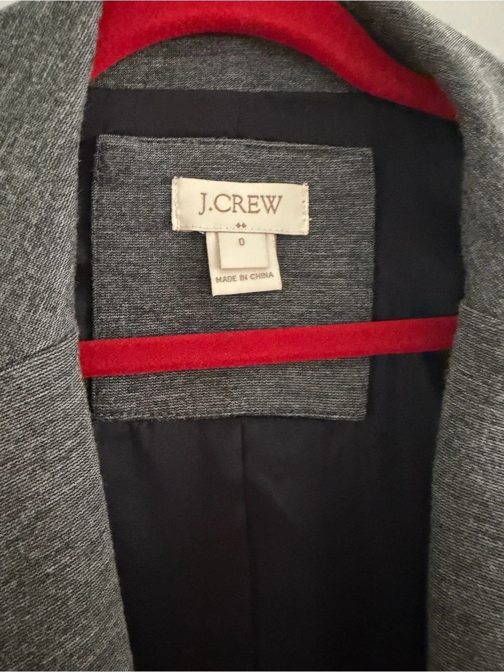 J. Crew Women’s  Gray Knit Blazer with Black Trim